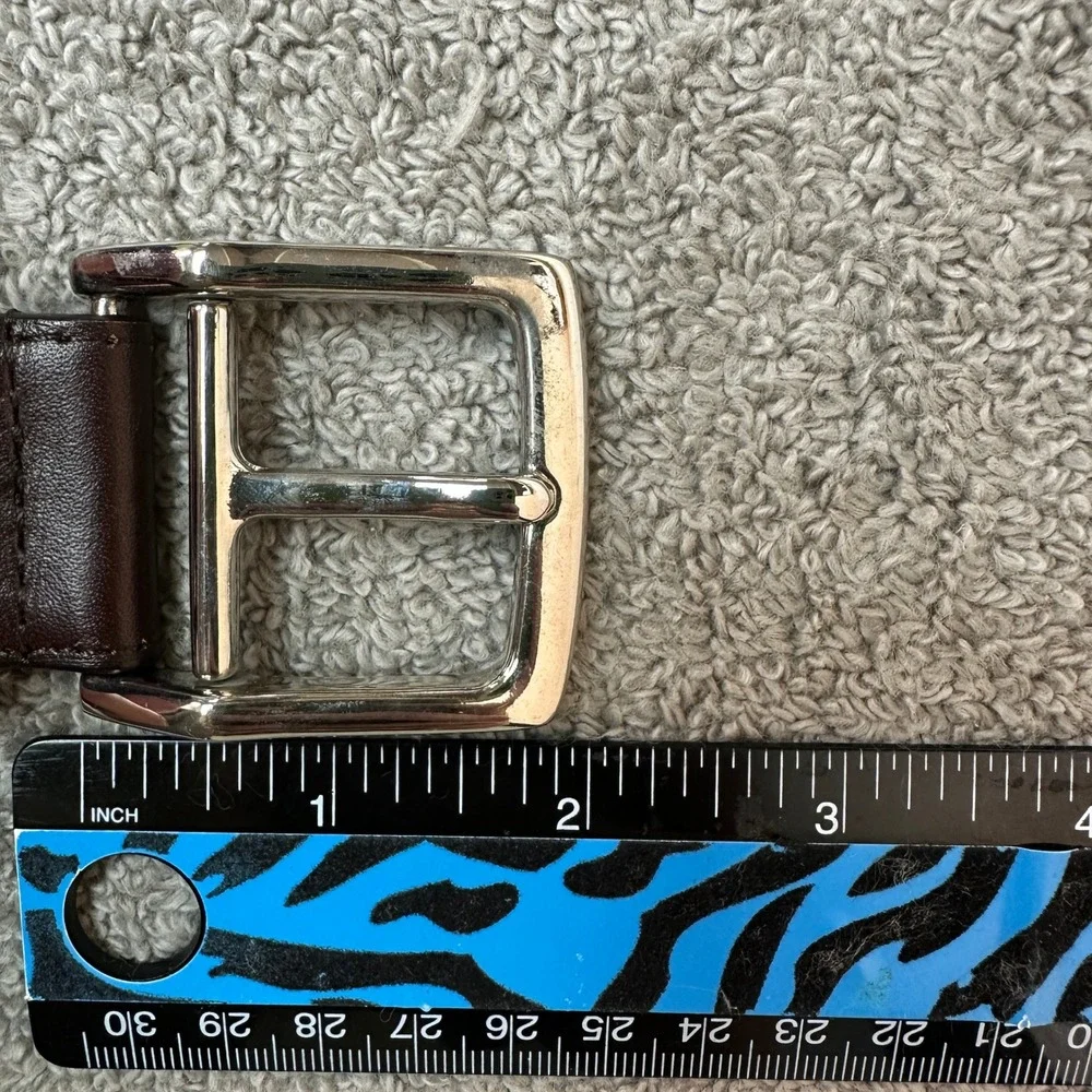 Ike by Ike Behar Mens Brown Genuine Leather Belt Size 42 Silver Buckle 9592049